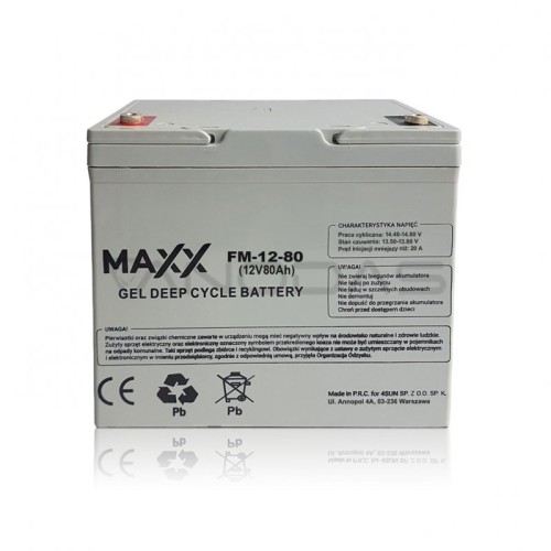 Maxx švino baterija 12-FM-80 80Ah 12V 