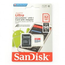 32GB 98Mb/s microSD atminties kortelė SanDisk Ultra 653x 