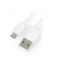 Esperanza EB145W MicroUSB B - A cable 2m - white USB 2.0