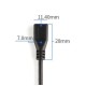 MicroUSB socket with 30cm cable - power cable