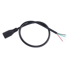 MicroUSB lizdas su 30cm laidu - maitinimo laidas