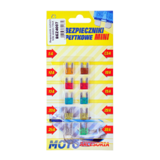 Mini car fuse set 10pcs.