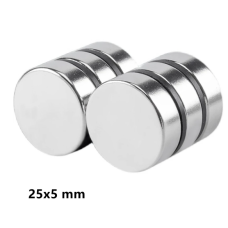 Neodimio magnetas apvalus 25x5mm