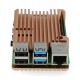 Raspberry Pi 4 Model B Aluminum Case with Cooling Heatsink - copper gold