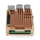 Raspberry Pi 4 Model B Aluminum Case with Cooling Heatsink - copper gold