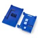 Raspberry Pi 4B aliumininis radiatorius - dėžutė mėlynos spalvos