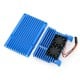 Raspberry Pi 4 Model B Aluminum Case with Dual Cooling Fan - blue
