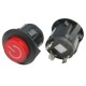 PBO-17AR switch - 230V 16A - bistable, illuminated red - round