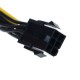 PCI-E 6-pin į 2x 6+2-pin 18AWG 20cm laidas