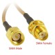 Transition - SMA jack to SMA plug - straight adapter with 300mm cable