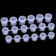 Plastic jar 6x5ml with cubic zirconia - combined - closed containers