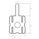 Plate for welding 4 cells - square shape - for soldering and welding 18650 cells
