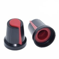 Knob for Potentiometer - shaft 6mm - height 17mm - red - 1 pcs