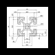 Profile 40x40 Light, groove 10mm - 1000mm