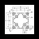 Profile 80x80 groove 10mm light - 1000mm