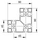 90x90 corner profile - 1000mm