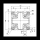 Aluminum profile 100x100mm - light, groove 10mm - 1000mm