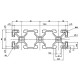 Aluminum profile 40x120mm - light, groove 10mm - 1000mm