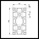 Aluminum profile 90x180 - slot 8mm - 1000mm