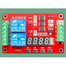 LED Display Relay Module Self-lock Switch with 2 relay