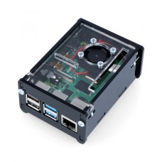 Case DIY for Raspberry Pi 4B with fan - black