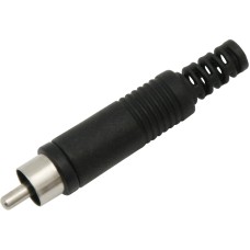 RCA kištukas (Cinch) juodas HQ - 100vnt