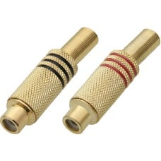 RCA socket for cable - Black - Red