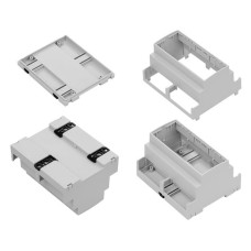 Plastic box Kradex ZD1006J ABS VO light gray for DIN mounting 107x90x65mm