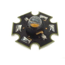 LED 1W žvaigždė geltona 40lm 