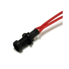 LED control, red, 3mm, 230VAC