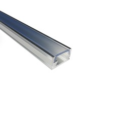 LED juostų aliuminio profilis 8x12mm su permatomu dangteliu 2m