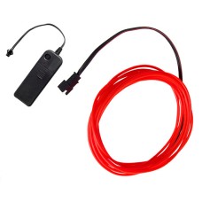 Luminous wire, El Wire, red, 3m + inverter