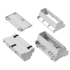 Plastic box Kradex ZD1009J ABS V0 light gray mounted on DIN rail 169x89x65mm
