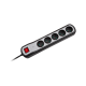 Rebel mains extension 5 sockets 1.5m - 3x1.5mm
