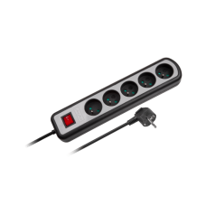 Rebel mains extension 5 sockets with switch 1.5m - 1.5mm