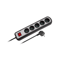 Rebel mains extension 5 sockets with switch 1.5m - 1.5mm