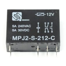Relay MPJ2-S-212-C - 12V coil, 2x 5A/240VAC contacts