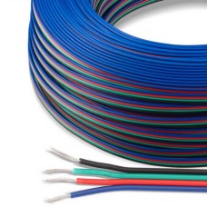 RGB cable - 4-pin - AWG22 - for LED ribbons - 1mb