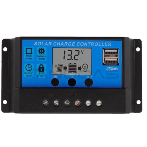 Solar Charge Controller 12/24V 30A 2x USB 