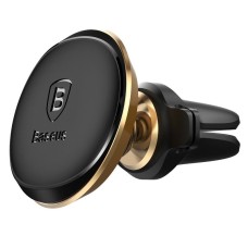 Baseus Magnetic Air Vent Car Mount Holder with cable clip - Gold