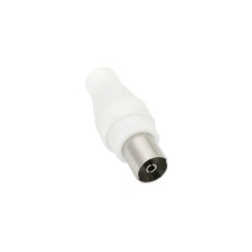 Straight antenna socket white - 50pcs