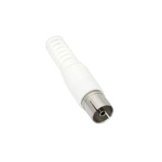 Straight long antenna socket white - 50pcs