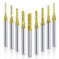 Titano dengtų frezų rinkinys nuo 0.8mm iki 3.0mm