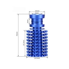 V6 heatsink, blue, upgraded version