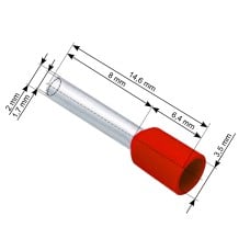 Tubular connectors 1.5/8 100 pcs - red