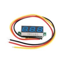 Voltmeter 0-100V - 0.28” with wires - blue LED