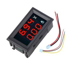 Voltmeter and ammeter 0-100V - 100A - 0.28” Red - in housing