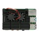 justPi case Raspberry Pi 4B - aluminum with two fans - black - LT-4B02