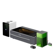 xTool P2S 55W CO2 ir F1 Ultra dviejų šaltinių lazerinės graviravimo staklės + priešgaisrinės saugos rinkinys + AP2 oro valytuvas
