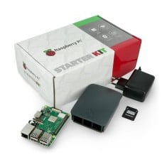 Raspberry Pi 3B+ WiFi + 32GB microSD + oficialūs priedai